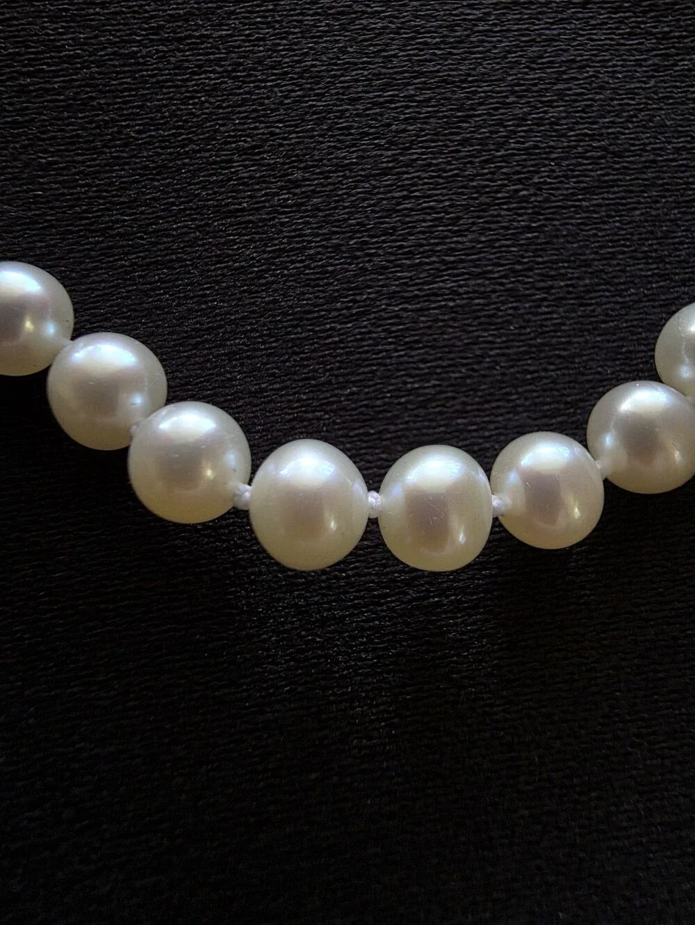 14K Gold Filagree Clasp Akoya Cultured Pearl Necklace 5mm Knotted Strand - Picture 4 of 13